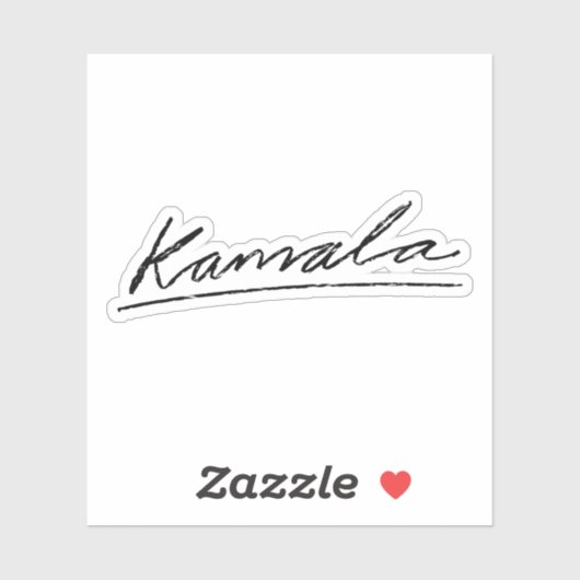 Kamala Cursive Signature Sticker (Vel)