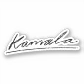Kamala Cursive Signature Sticker (Voorkant)