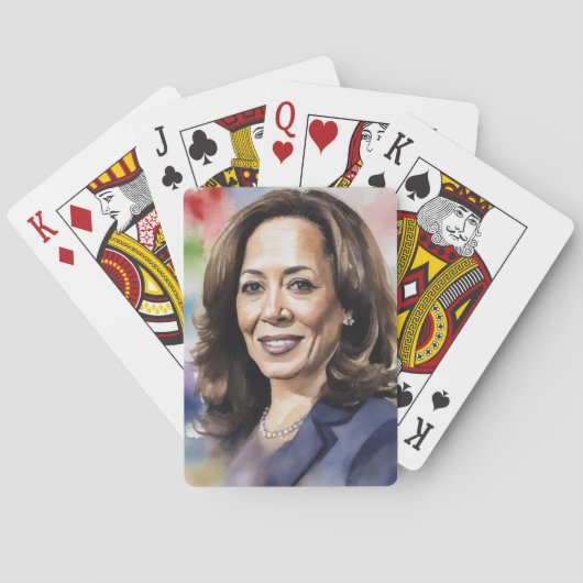 Kamala Dartboard Republikeinse Trump Lover Dart Bo Pokerkaarten (Achterkant)