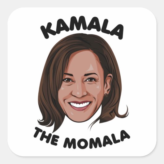 KAMALA DE MOMALA VIERKANTE STICKER (Voorkant)