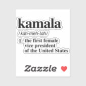 Kamala Definitie: Eerste Vrouw Vice President Sticker (Vel)