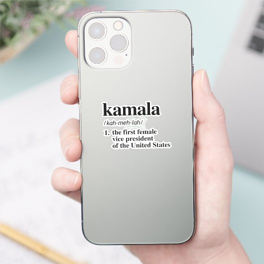 Kamala Definitie: Eerste Vrouw Vice President Sticker (Telefoon)