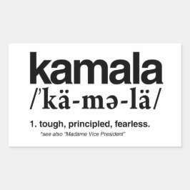 Kamala Definition - Robuuste krachtpatser Rechthoekige Sticker