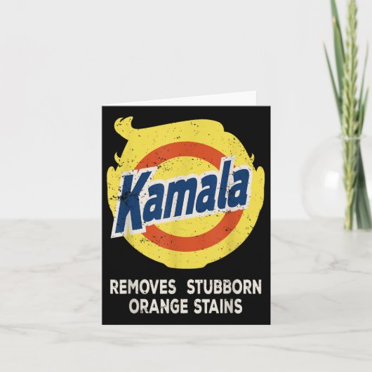 Kamala detergent verwijdert hardnekkige Oranje vle Kaart (Voorkant)