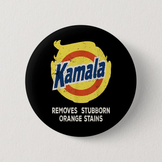Kamala detergent verwijdert hardnekkige Oranje vle Ronde Button 5,7 Cm (Voorkant)
