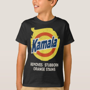 Kamala detergent verwijdert hardnekkige Oranje vle T-shirt