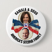 Kamala & Doug 2020 Ronde Button 7,6 Cm (Voorkant)