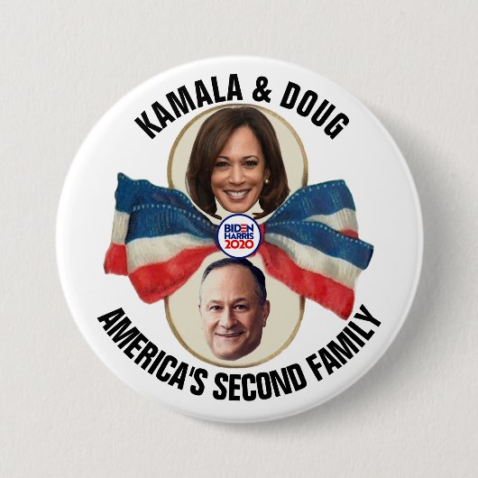 Kamala & Doug 2020 Ronde Button 7,6 Cm (Voorkant)