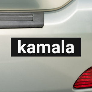 Kamala Eenvoudig minimalistisch modern wit en zwar Bumpersticker