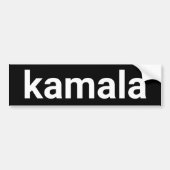 Kamala Eenvoudig minimalistisch modern wit en zwar Bumpersticker (Voorkant)