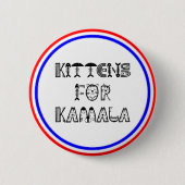 KAMALA en KITTENS zijn patriottisch Ronde Button 5,7 Cm (Voorkant)