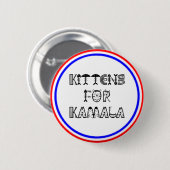 KAMALA en KITTENS zijn patriottisch Ronde Button 5,7 Cm (Voorkant /achterkant)