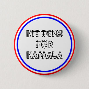 KAMALA en KITTENS zijn patriottisch Ronde Button 5,7 Cm