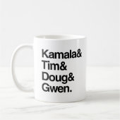 Kamala en Tim en Doug en Gwen Koffiemok (Links)