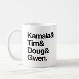 Kamala en Tim en Doug en Gwen Koffiemok