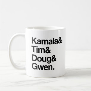 Kamala en Tim en Doug en Gwen Koffiemok