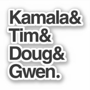 Kamala en Tim en Doug en Gwen Sticker