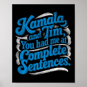 Kamala en Tim Harris Wheimer Presidentsverkiezinge Poster
