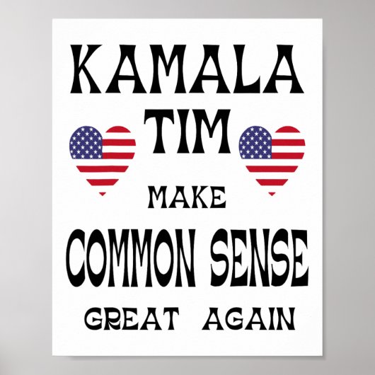 Kamala en Tim - weer gezond verstand Poster (Voorkant)