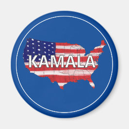 Kamala en USA in vlagkleuren Magneet