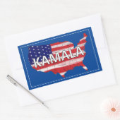 Kamala en USA in vlagkleuren Rechthoekige Sticker (Envelop)