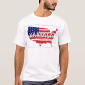 Kamala en USA in vlagkleuren T-shirt (Voorkant)