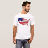 Kamala en USA in vlagkleuren T-shirt (Voorkant volledig)