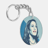 Kamala Forward Posterized Stijl Kunstketen Sleutelhanger (Voorkant Links)