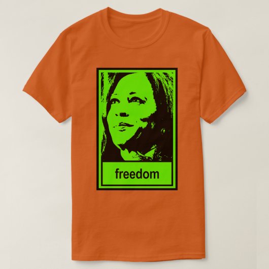 Kamala Freedom Brat Green T-shirt (Design voorkant)