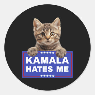 Kamala Haat Me Pro-Trump 2024 Conservatief Patrio Ronde Sticker