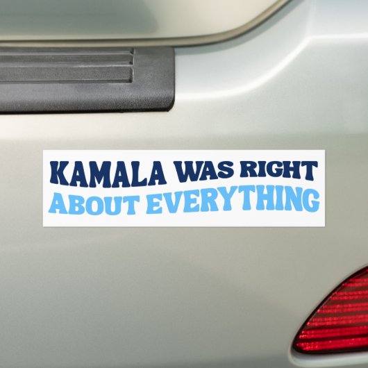Kamala had gelijk over alles wat tegen Trump was Bumpersticker (Op auto)