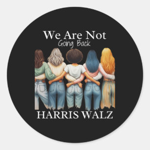 Kamala Haris Waltz 2024 Mevrouw de Voorzitter Wij  Ronde Sticker
