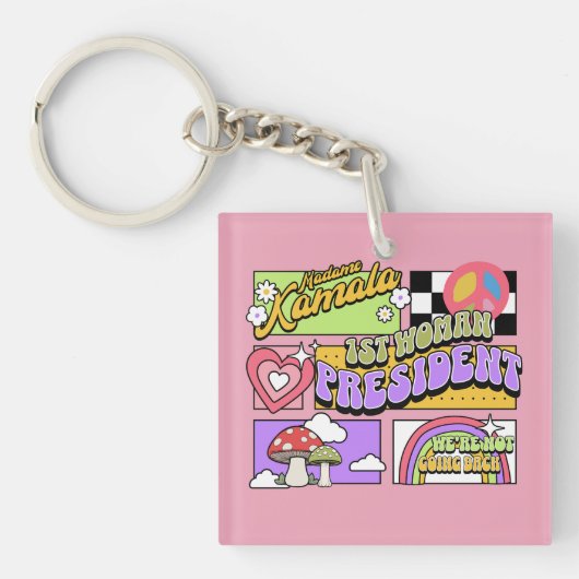 Kamala Harris 1e vrouw President Inauguratie Sleutelhanger (voorkant)