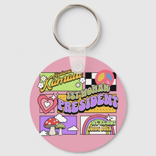 Kamala Harris 1e vrouw President Inauguratie Sleutelhanger (Voorkant)