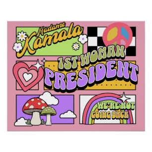Kamala Harris 1e vrouwelijke president inauguratie Perfect Poster