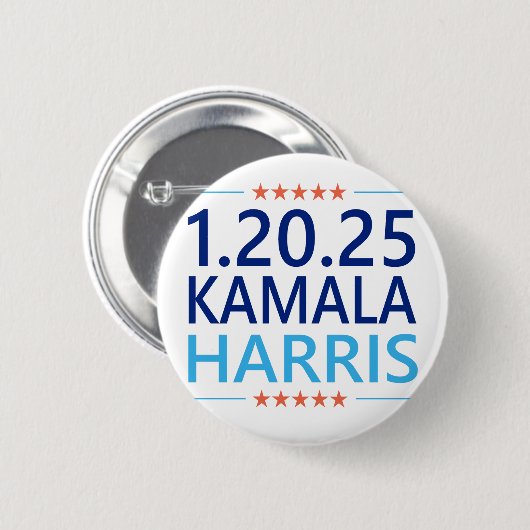 Kamala Harris 1st Woman President 1.20.25 Ronde Button 5,7 Cm (Voorkant /achterkant)