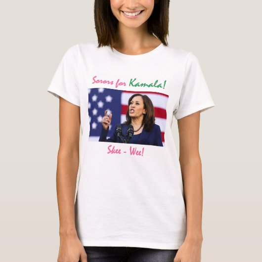 Kamala Harris 2020 AKA Sorors for Kamala T-shirt (Voorkant)