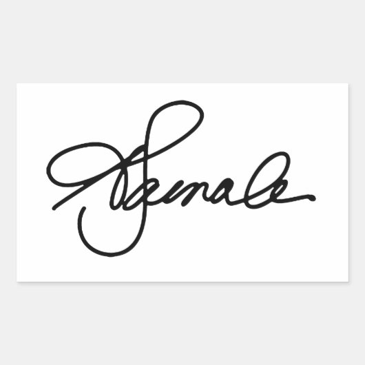 Kamala Harris 2020 Autograaf Rechthoekige Sticker (Voorkant)