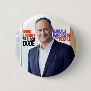 Kamala Harris 2020 "Douglas Emhoff voor Eerste Ker Ronde Button 5,7 Cm