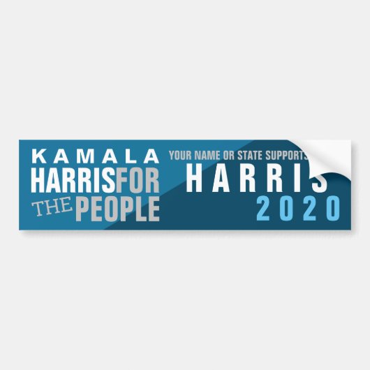 Kamala Harris 2020 President Stemming blauw twee t Bumpersticker (Voorkant)