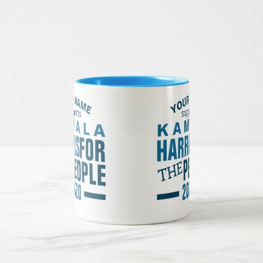 Kamala Harris 2020 Stemmen voor de campagne Tweekleurige Koffiemok (Center)