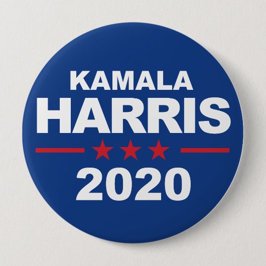 Kamala Harris 2020 - Sticker blue - Ronde Button 4,0 Cm (Voorkant)