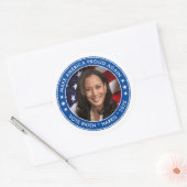 Kamala Harris 2020 Verkiezingsblauwe campagne Foto Ronde Sticker (Envelop)