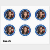 Kamala Harris 2020 Verkiezingsblauwe campagne Foto Ronde Sticker (Vel)
