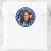 Kamala Harris 2020 Verkiezingsblauwe campagne Foto Ronde Sticker (Tas)