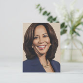Kamala Harris 2024 1st Indian Black Melanin Sista Briefkaart (Staand voorkant)
