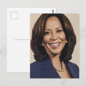 Kamala Harris 2024 1st Indian Black Melanin Sista Briefkaart (Voorkant / Achterkant)