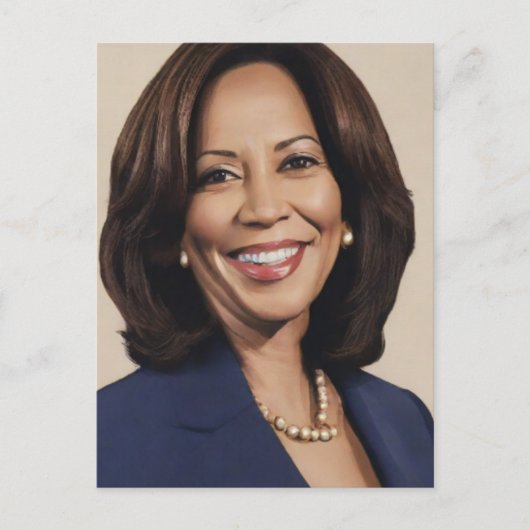 Kamala Harris 2024 1st Indian Black Melanin Sista Briefkaart (Voorkant)