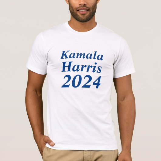 Kamala Harris 2024 Aangepaste naam en Jaar Wit T-shirt (Voorkant)