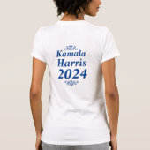 Kamala Harris 2024 Aangepaste tekst Ornamenten Wit T-shirt (Achterkant)